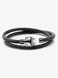 Star Wars The Mandalorian Helmet Double Wrap Stainless Steel Bracelet