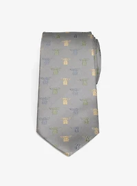 Star Wars The Mandalorian The Child Grey Men's Tie