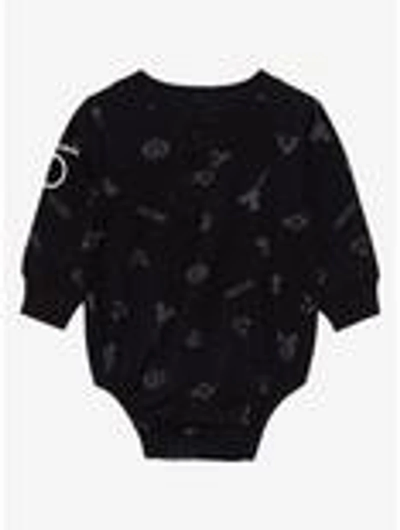 Disney Walt World 50th Anniversary Mickey Ghosts & Icons Glow-in-the-Dark Infant One-Piece - BoxLunch Exclusive