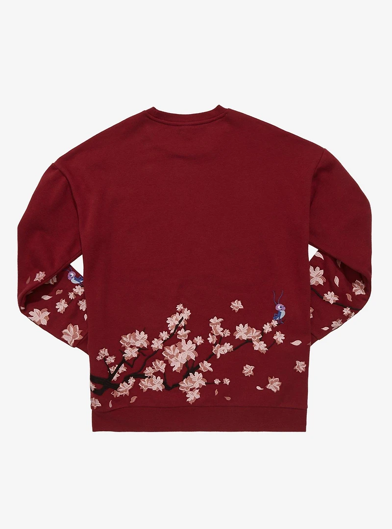 Disney Mulan Embroidered Floral Crewneck - BoxLunch Exclusive