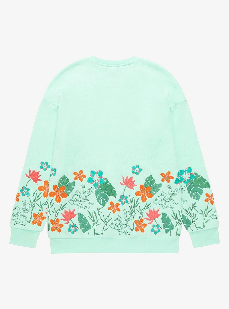 Disney Moana Pua & Heihei Floral Crewneck - BoxLunch Exclusive