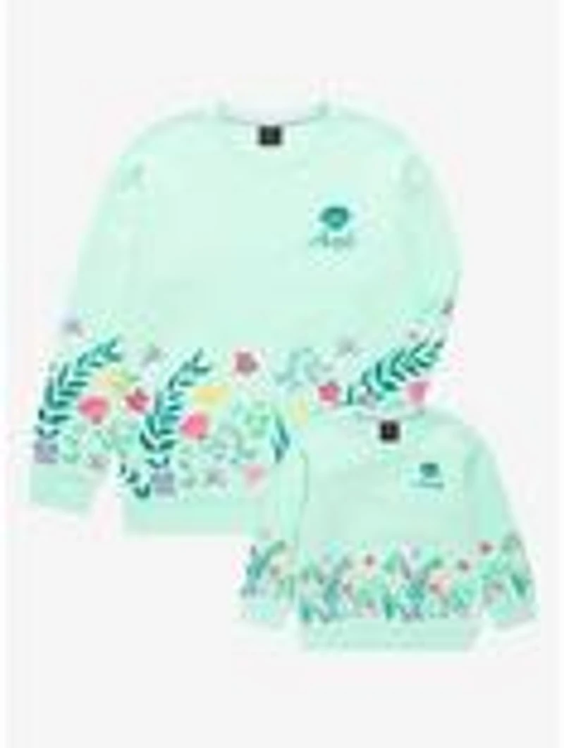 Disney The Little Mermaid Flounder Floral Crewneck - BoxLunch Exclusive
