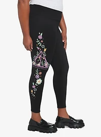 Harry Potter Deathly Hallows Floral Leggings Plus Size