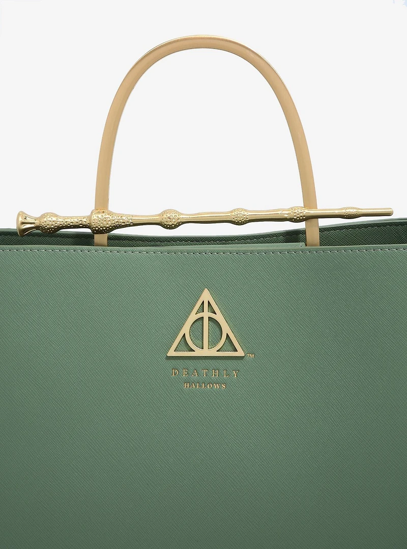 Loungefly Harry Potter Deathly Hallows Elder Wand Sage Handbag - BoxLunch Exclusive