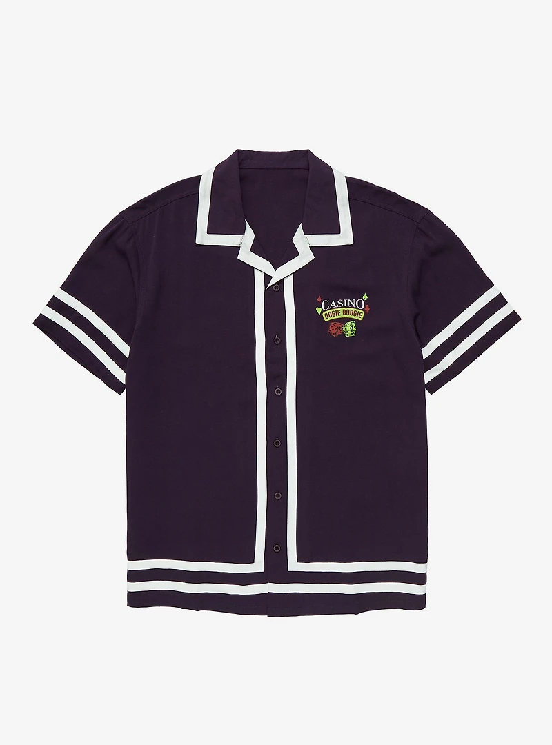 Disney The Nightmare Before Christmas Oogie Boogie Dice Roll League Button-Up - BoxLunch Exclusive