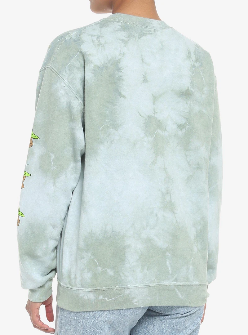 Star Wars The Mandalorian Grogu Strawberry Tie-Dye Girls Sweatshirt