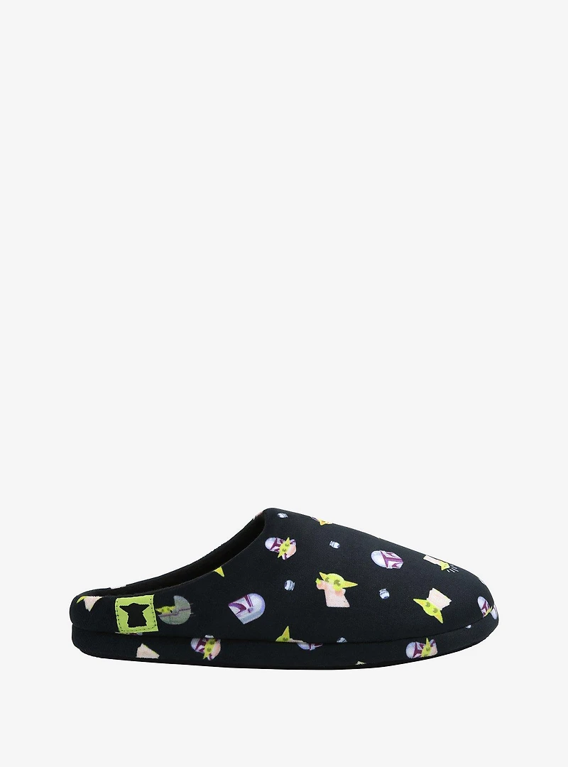 Star Wars The Mandalorian Chibi Grogu & Mando Allover Print Slippers