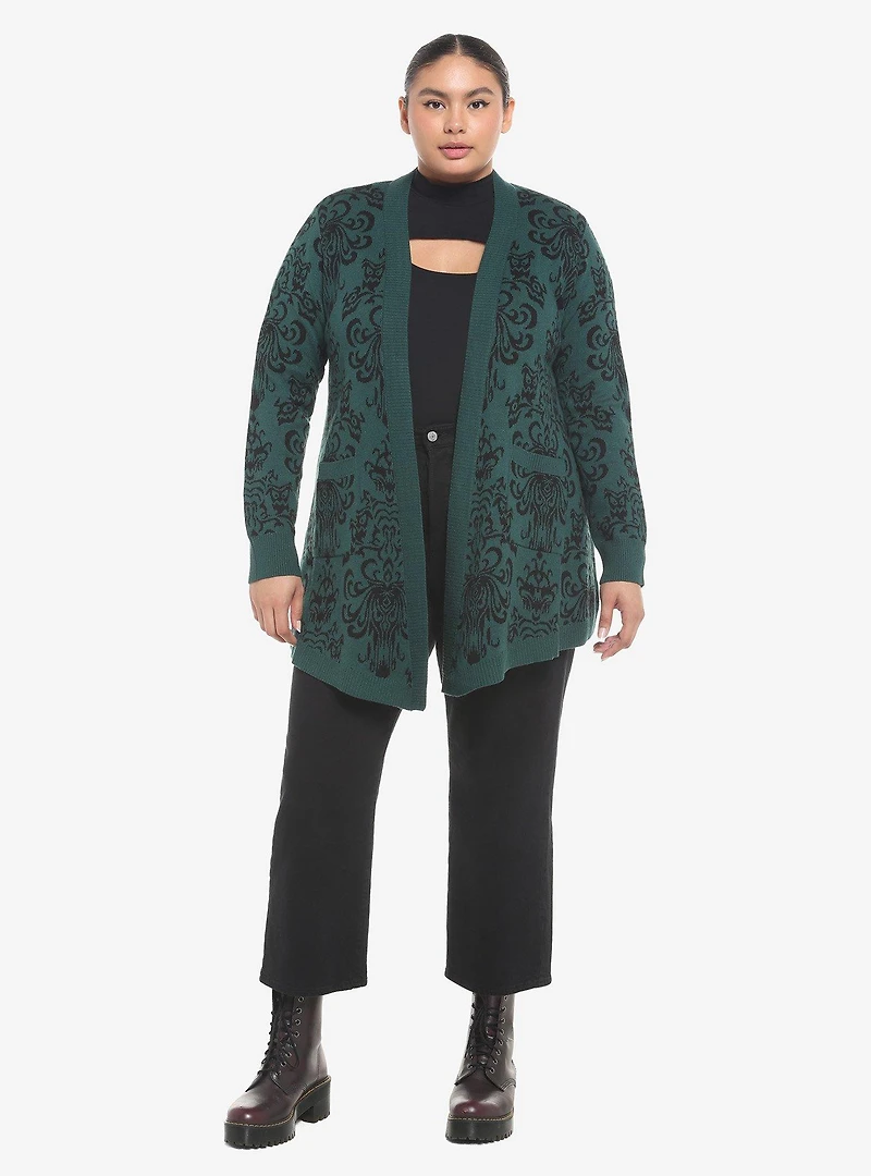 Her Universe Disney The Haunted Mansion Wallpaper Girls Open Cardigan Plus Size