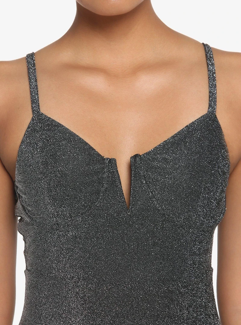 Black Sparkle Bustier Dress