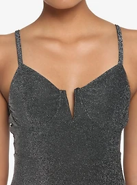 Black Sparkle Bustier Dress