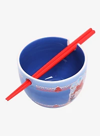 Studio Ghibli Kiki's Delivery Service Kiki & Jiji Portrait Ramen Bowl with Chopsticks