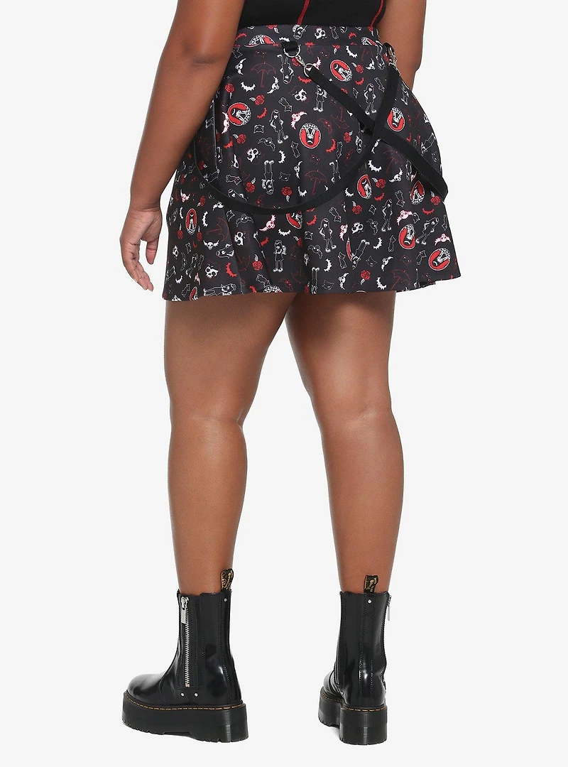 Emily The Strange O-Ring Suspender Skirt Plus Size