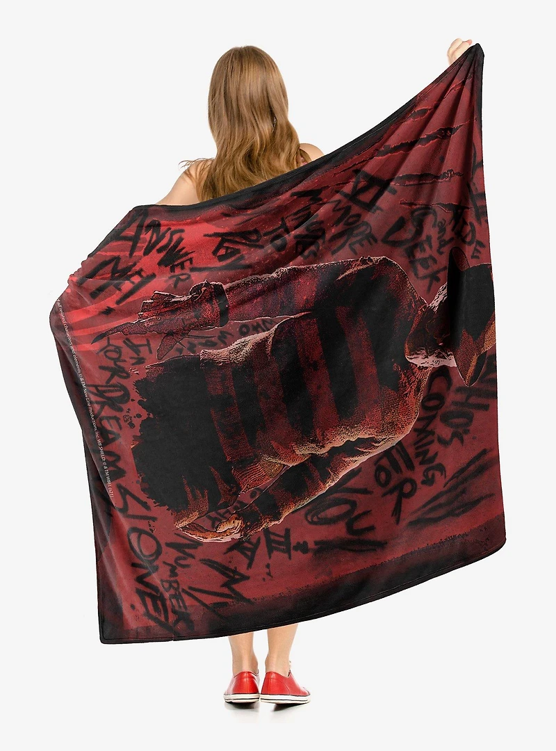A Nightmare On Elm Street Freddy's Claw Throw Blanket