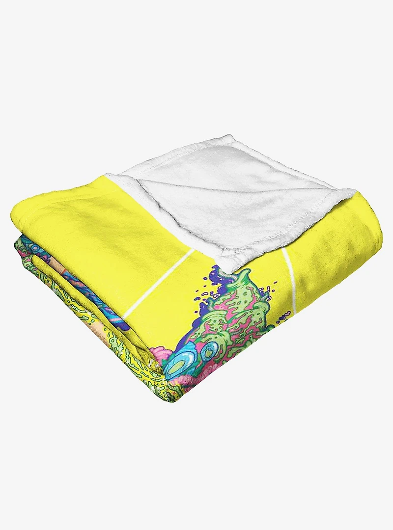 Rick And Morty Flora Head Throw Blanket