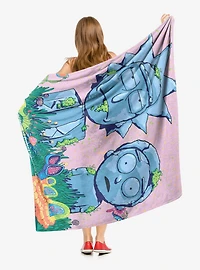 Rick And Morty Made Of Stone Throw Blanket