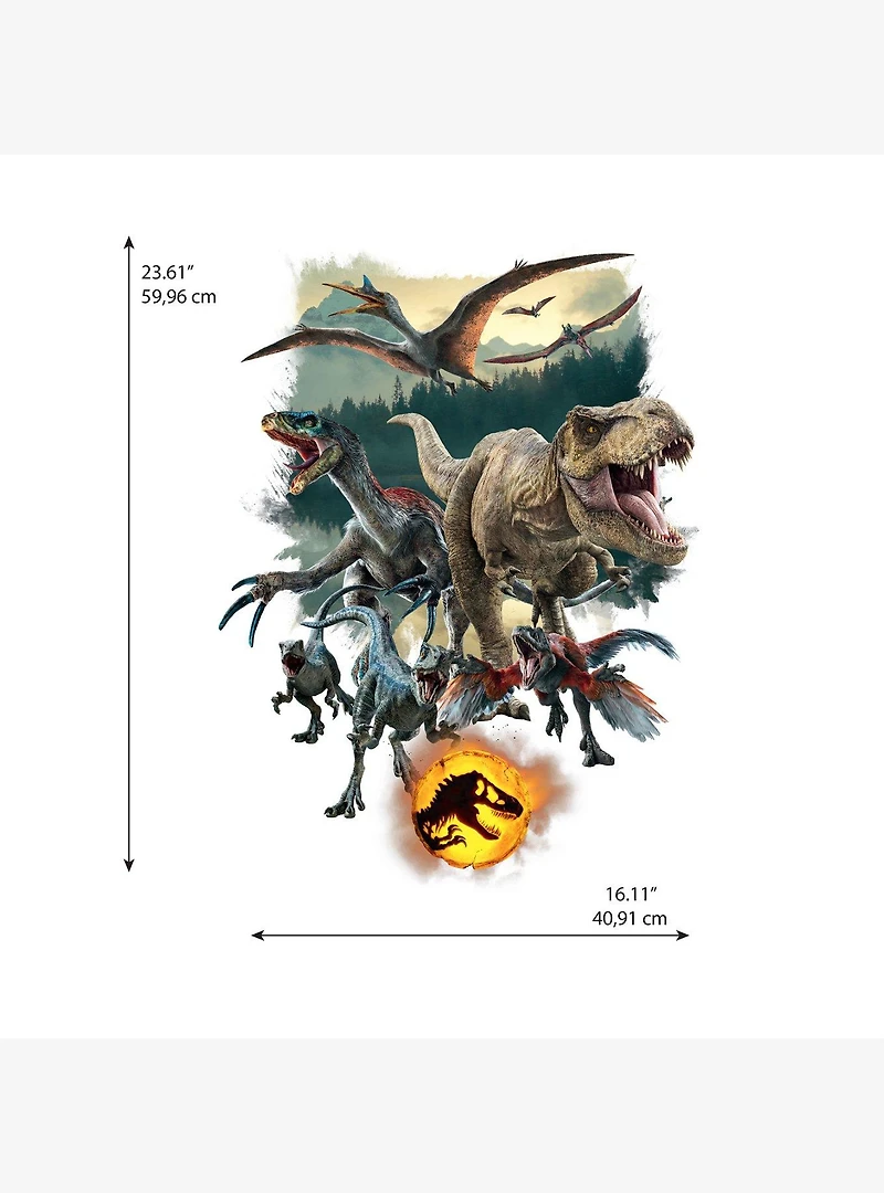 Jurassic World: Dominion Peel & Stick Giant Wall Decal