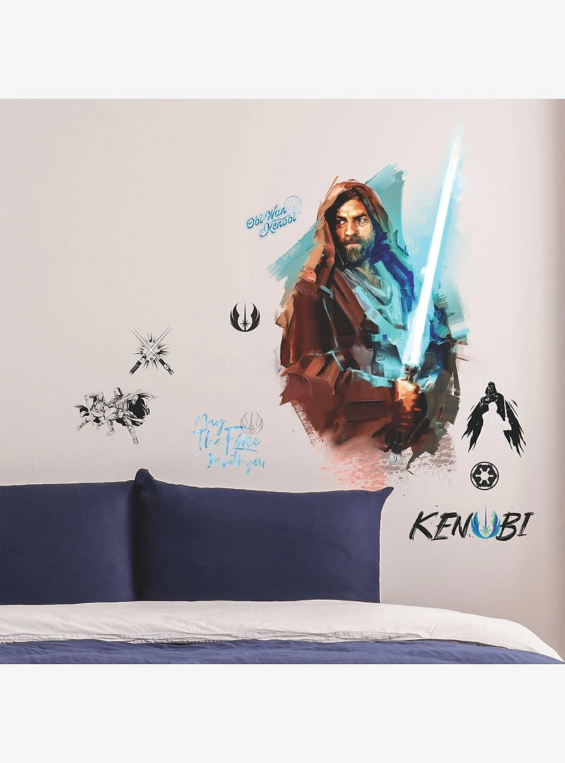 Star Wars Obi Wan Kenobi Painted Peel & Stick Giant Wall Decals