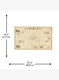 Stranger Things Dry Erase Hawkins Map Peel & Stick Giant Wall Decal