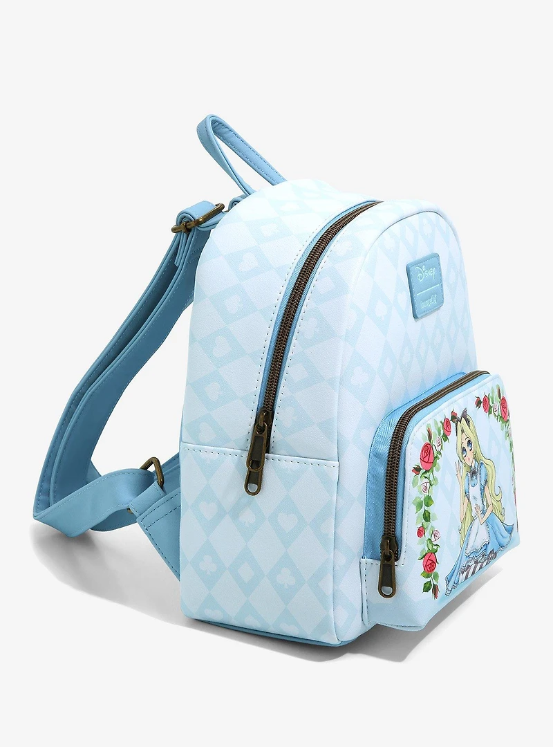 Loungefly Disney Alice In Wonderland Roses Mini Backpack