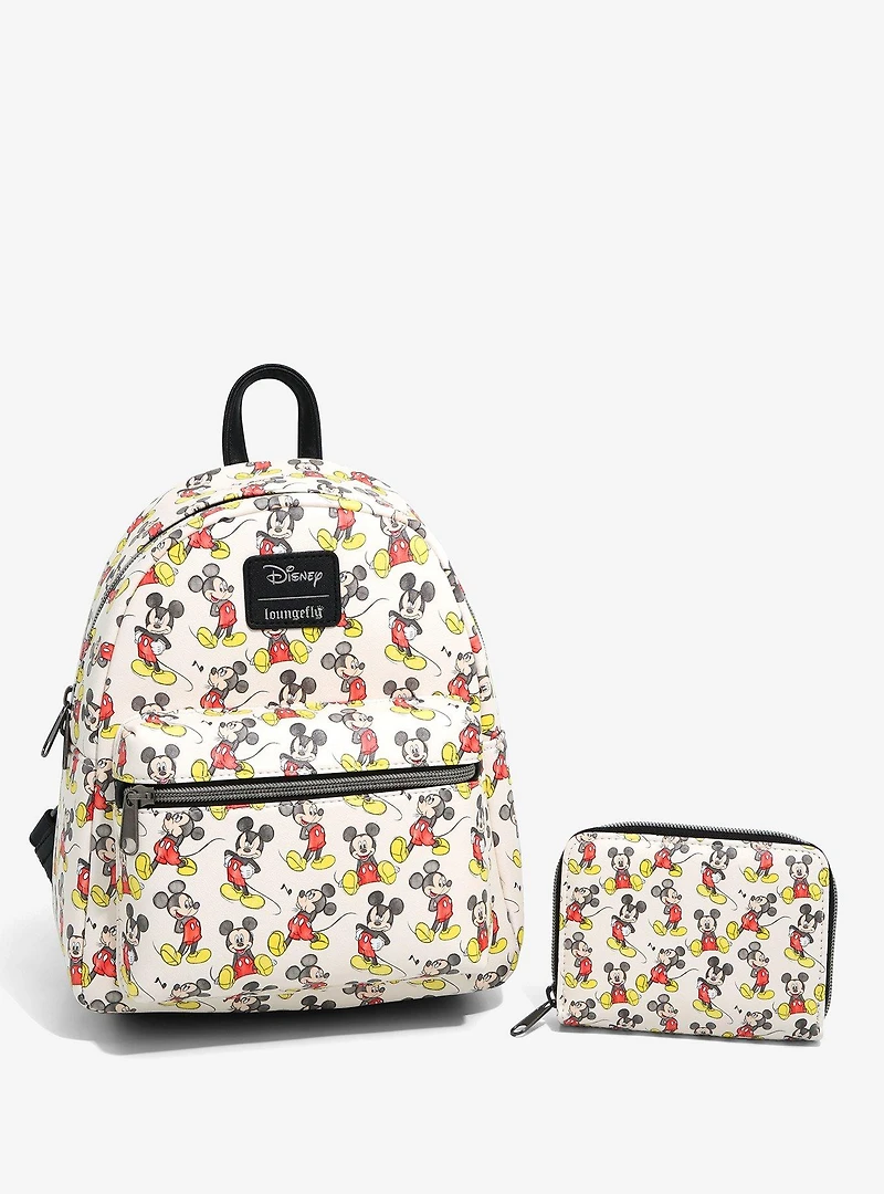 Loungefly Disney Mickey Mouse Poses Mini Zipper Wallet
