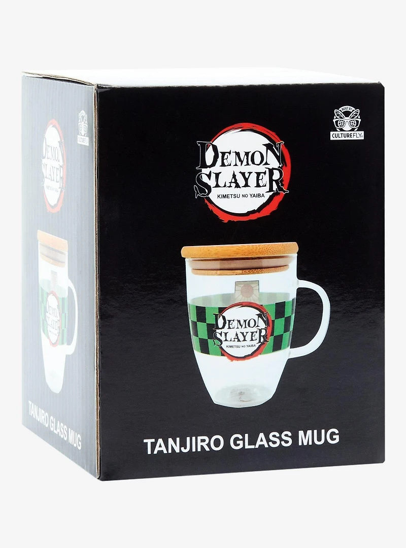 Demon Slayer: Kimetsu no Yaiba Hanafuda Glass Mug with Lid - BoxLunch Exclusive