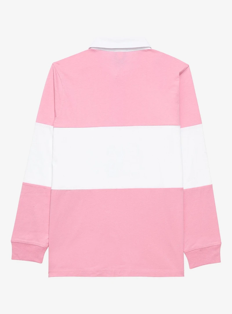 Sanrio My Melody Strawberry Milk Embroidered Rugby Shirt - BoxLunch Exclusive