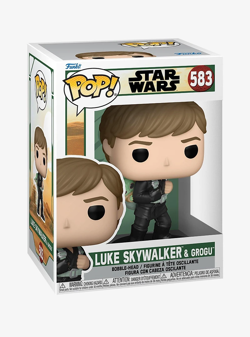 Funko Pop! Star Wars: The Book of Boba Fett Luke Skywalker & Grogu Vinyl Bobble-Head