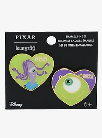 Loungefly Disney Pixar Monsters, Inc. Mike & Celia Pet Names Enamel Pin Set - BoxLunch Exclusive