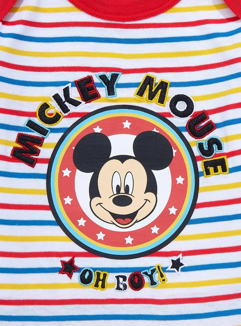 Disney Mickey Mouse Oh Boy Striped Infant One-Piece - BoxLunch Exclusive
