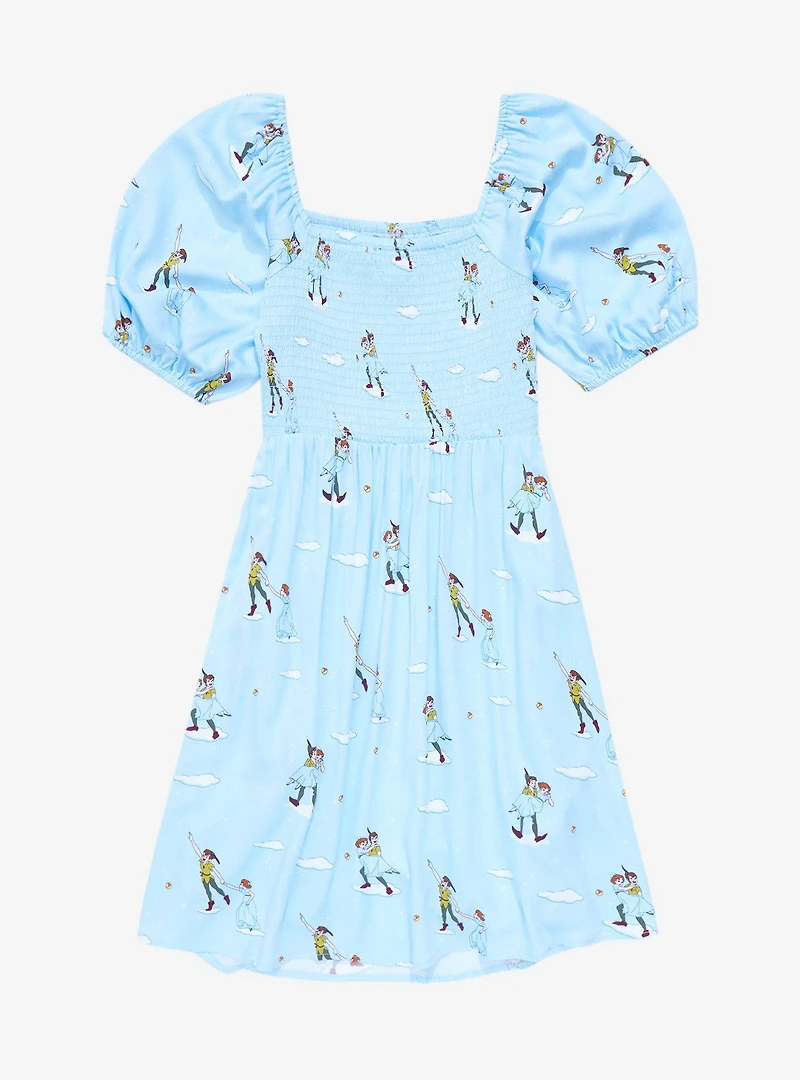 Disney Peter Pan Flying Allover Print Smock Dress - BoxLunch Exclusive