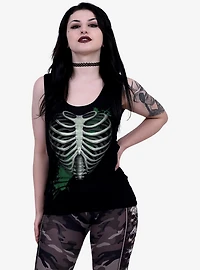 Heart Ribs Glow In The Dark Razor Back Top