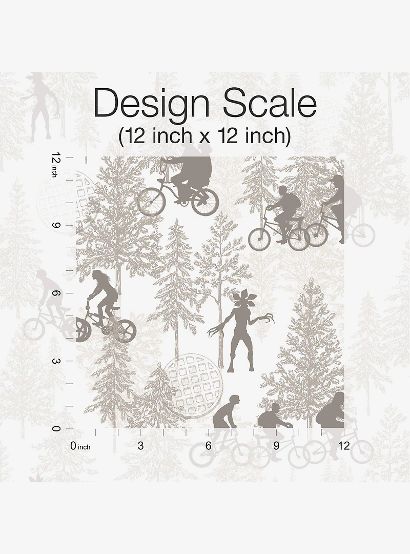 Stranger Things Hawkins Woods Peel & Stick Wallpaper Light