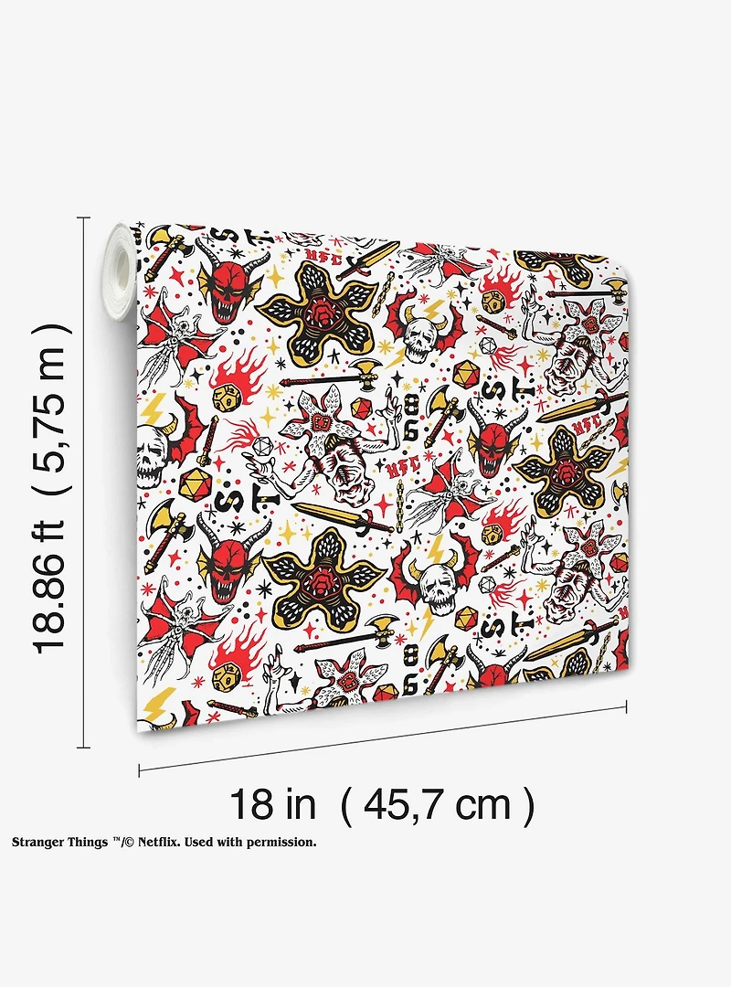 Stranger Things Hellfire Club Red Peel & Stick Wallpaper