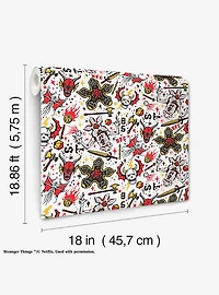 Stranger Things Hellfire Club Red Peel & Stick Wallpaper