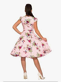 Pink Floral Swing Dress