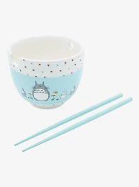 Studio Ghibli My Neighbor Totoro Mushroom Border Ramen Bowl with Chopsticks - BoxLunch Exclusive