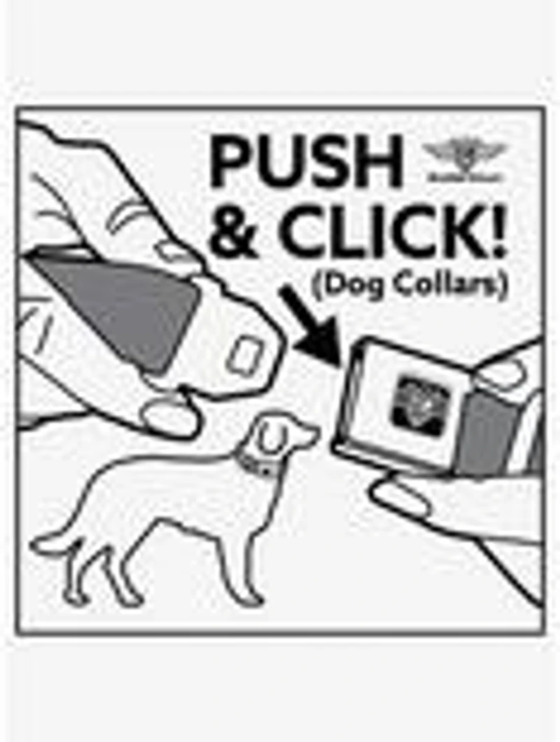 Star Wars Character Faces White Seatbelt Buckle Dog Collar