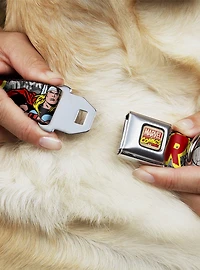 Marvel The Mighty Thor Action Poses Seatbelt Buckle Dog Collar