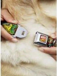 Marvel Thor Loki Poses Retro Comic Stacked Seatbelt Buckle Dog Collar