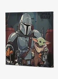 Star Wars The Mandalorian Baby Yoda & Mandalorian Canvas Wall Decor