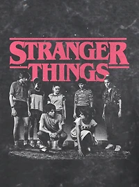 Stranger Things Stranger Squad Mineral Wash Crop Girls T-Shirt