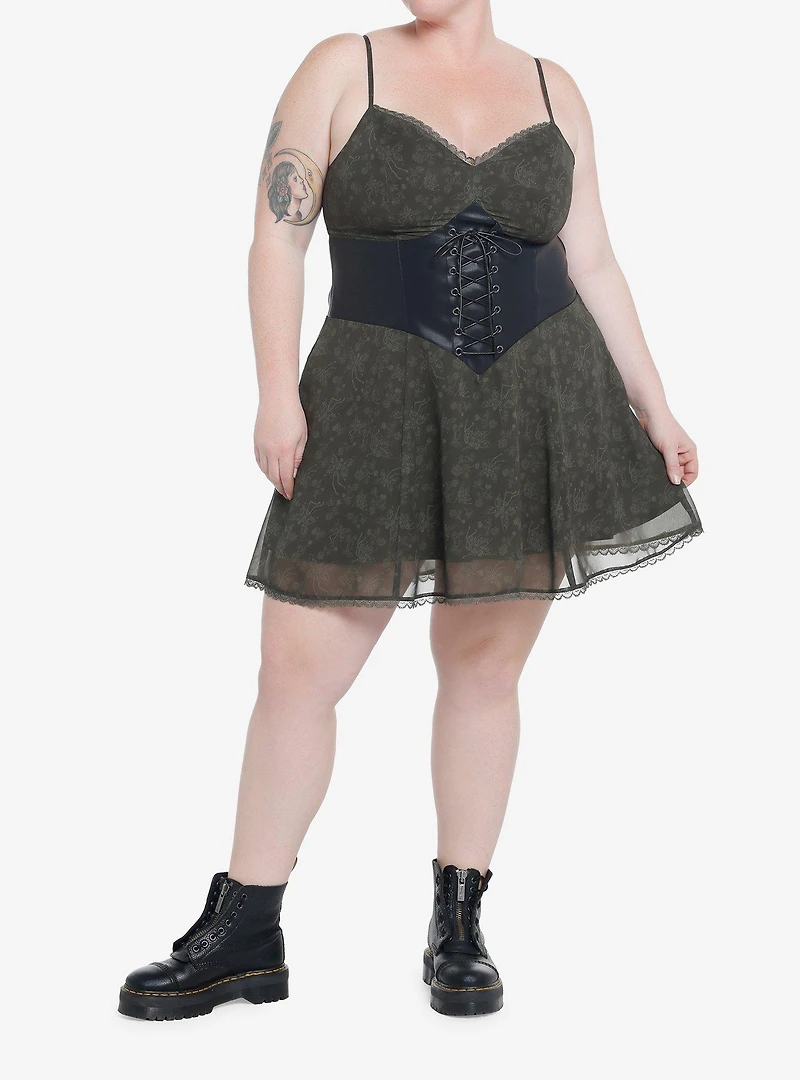 Skeleton Fairy Corset Cami Dress Plus Size