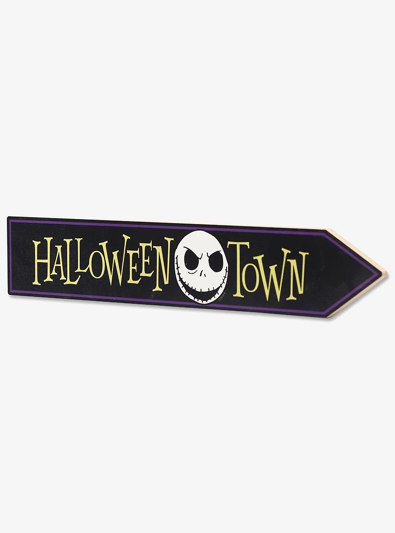 Disney The Nightmare Before Christmas Halloween Town Jack Skellington Arrow Wood Wall Decor