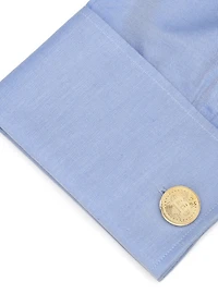 Crypto Bitcoin Debossed Cufflink