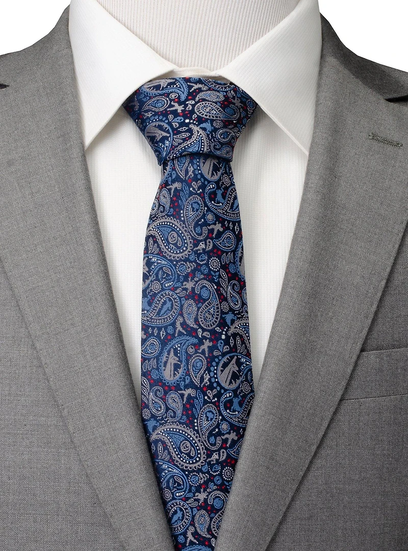 Marvel Avengers Blue Multi Paisley Men's Tie