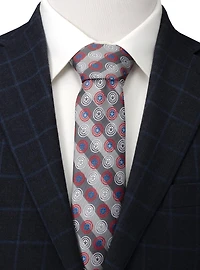 Marvel Captain America Shields Grey Stripe Men's Tie