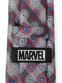 Marvel Captain America Shields Grey Stripe Men's Tie