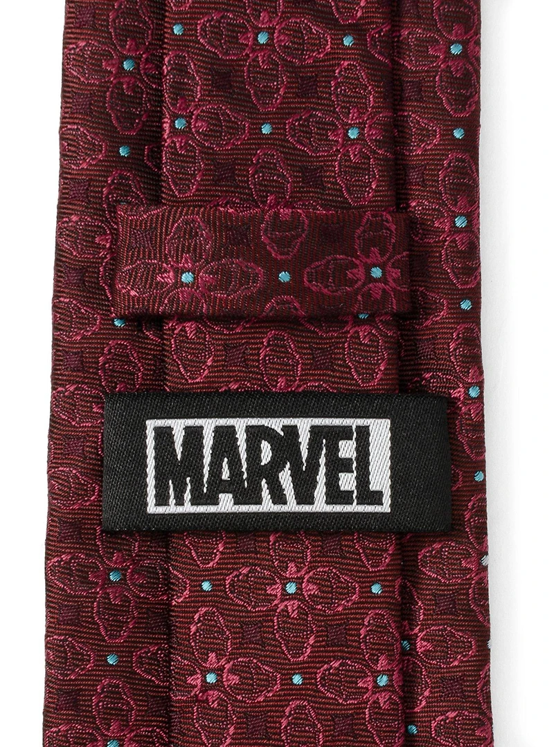 Marvel Iron Man Helmet Burgundy Multi Men's Tie