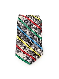 Marvel Avengers Comic Stripe Tan Men's Tie