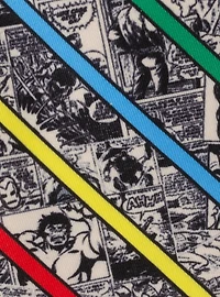 Marvel Avengers Comic Stripe Tan Men's Tie
